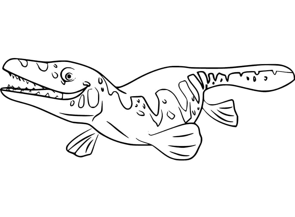 Mosasaurus omalovánka zdarma omalovánka