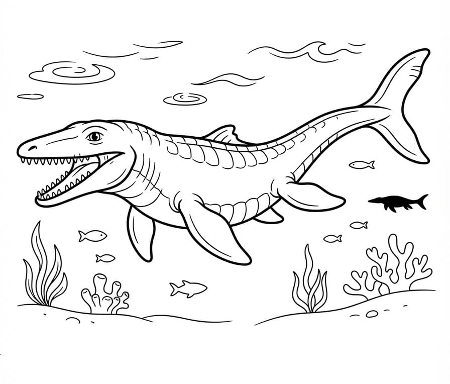 Mosasaurus omalovánky
