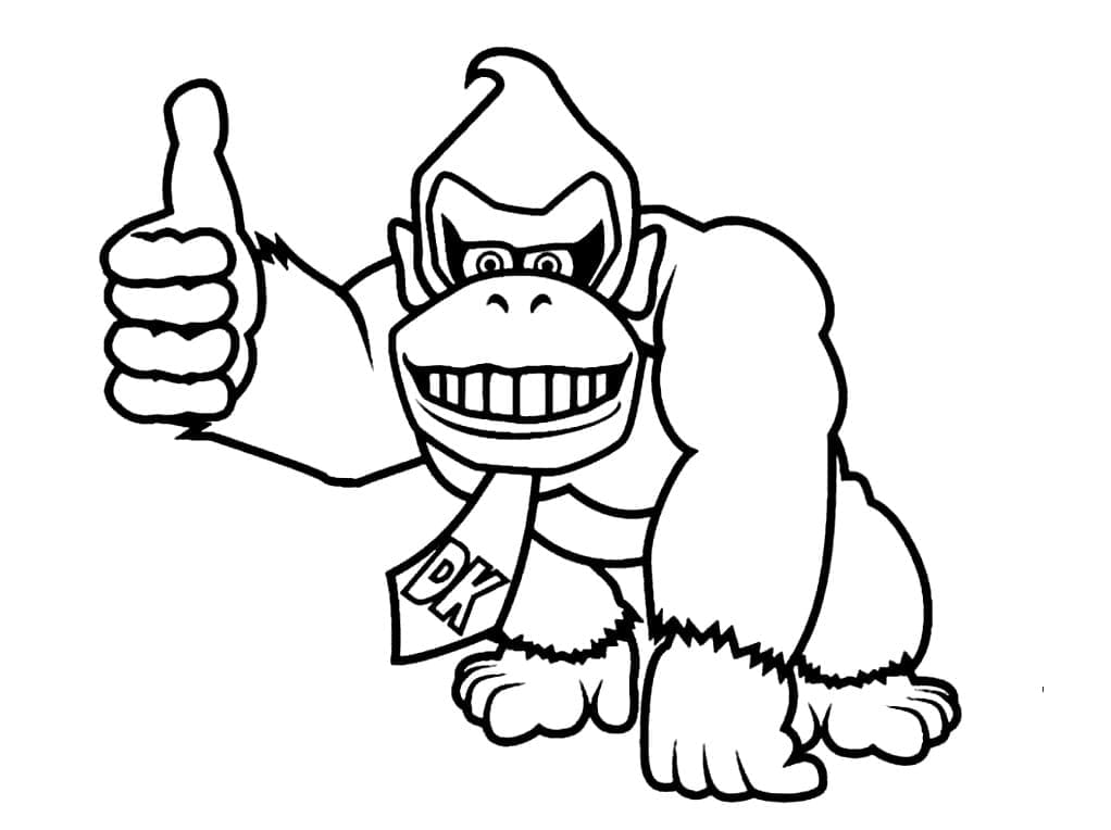 Obrázek Donkey Konga zdarma omalovánka