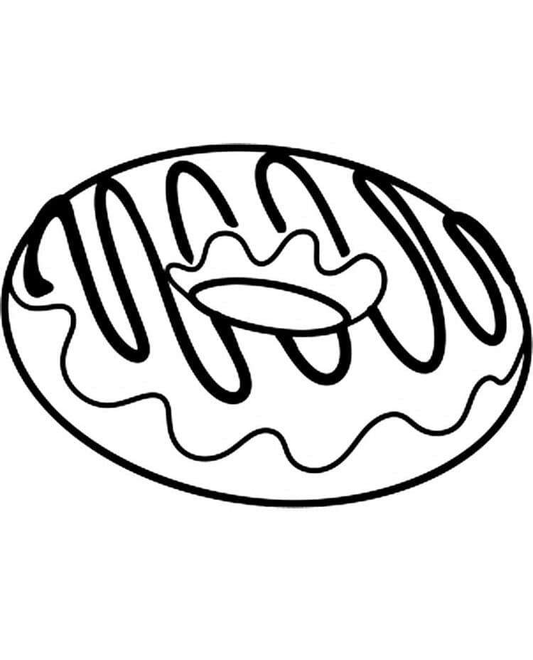 Omalovánka Obrázek donutu k vytištění