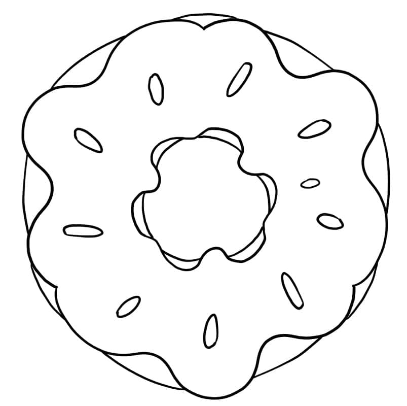 Omalovánka Obrázek donutu zdarma