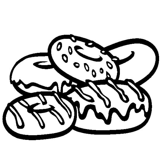 Omalovánka Obrázek donutu