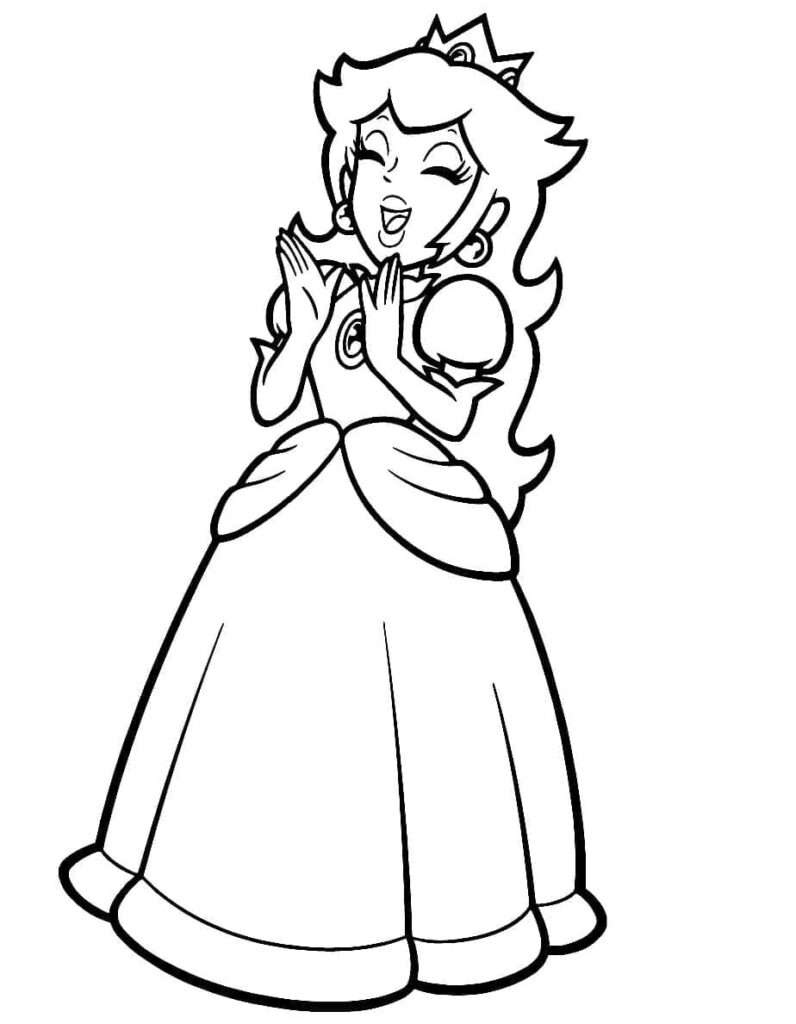 Omalovánka Obrázek princezny Peach