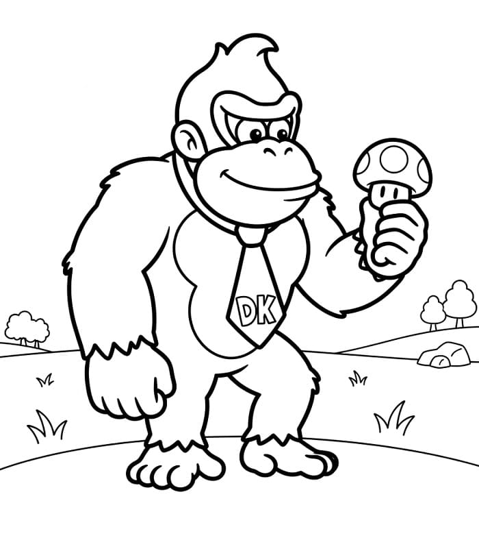 Parádní Donkey Kong omalovánka