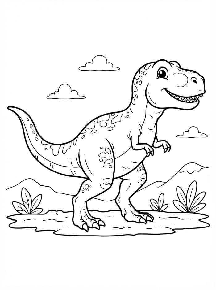 Parádní T-Rex omalovánka