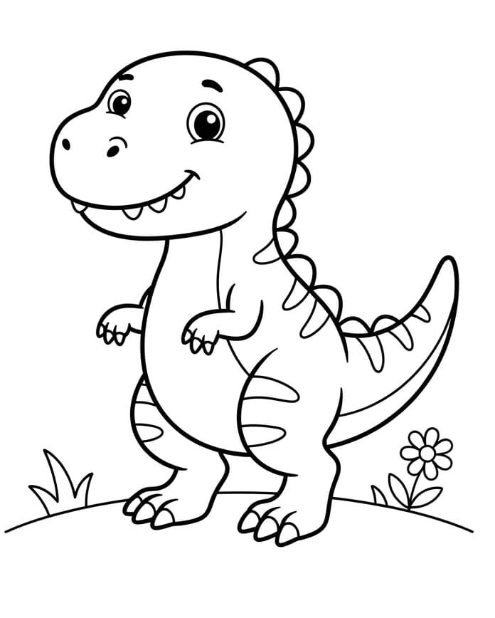 Pěkný T-Rex omalovánka