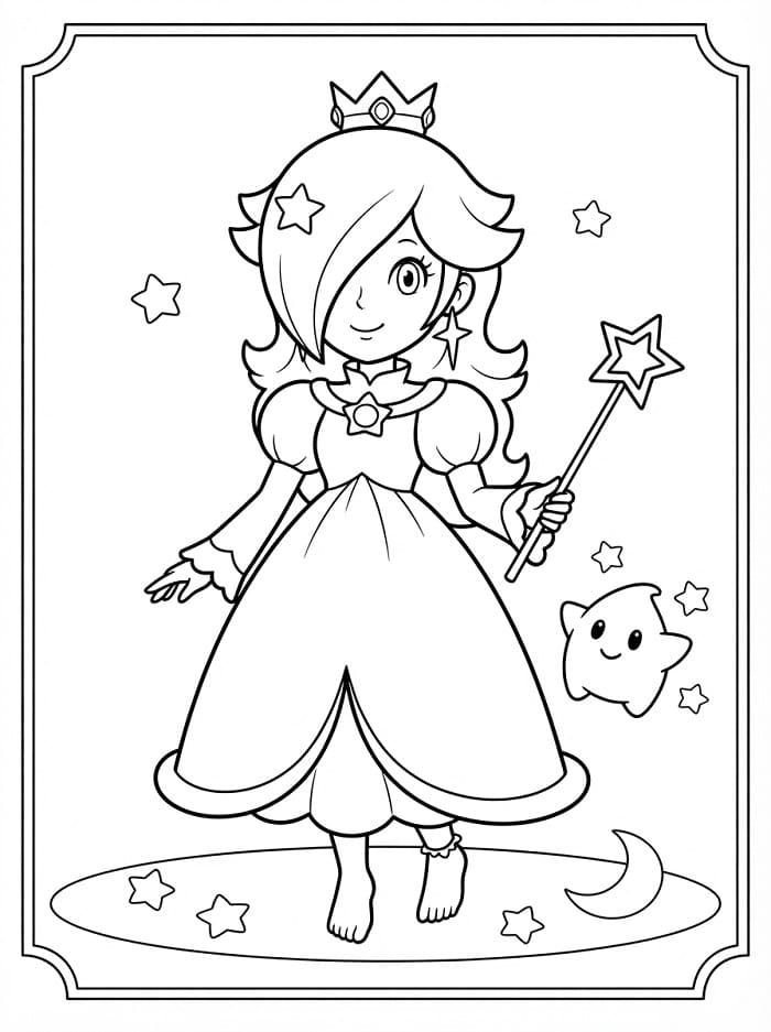 Přátelská Rosalina omalovánka