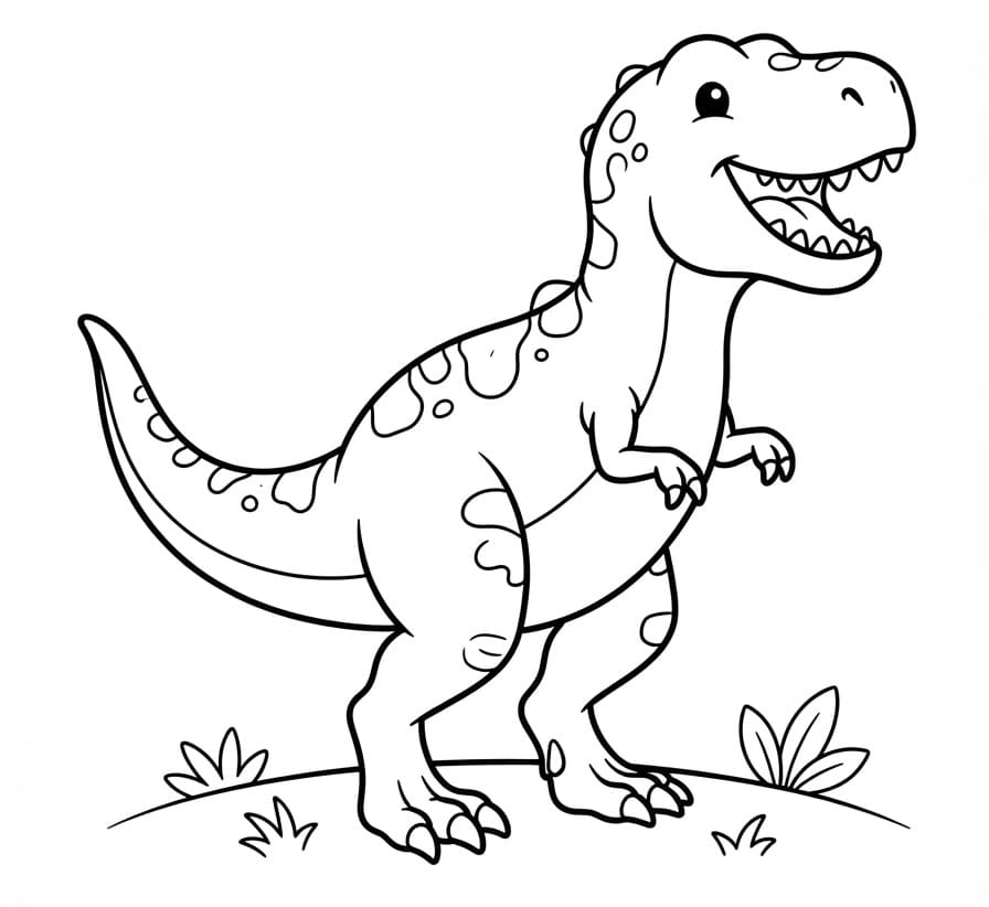Přátelský T-Rex omalovánka