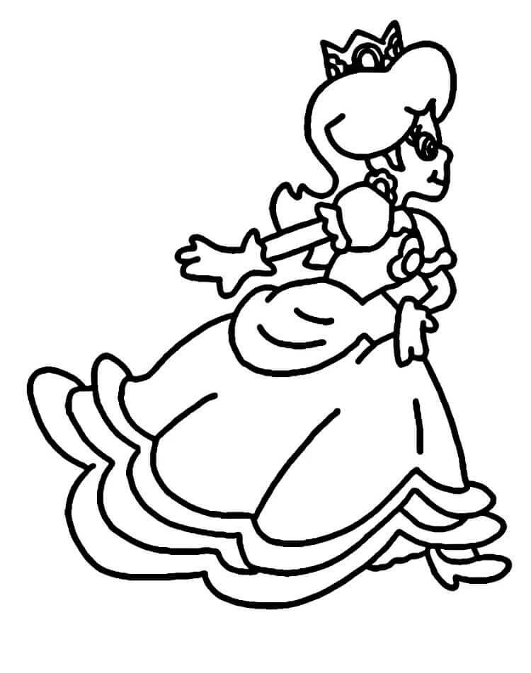 Omalovánka Princezna Daisy Nintendo