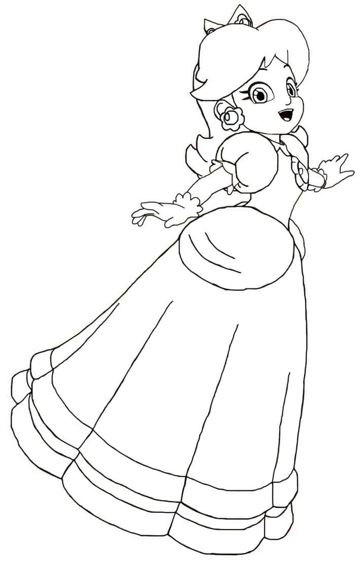 Omalovánka Princezna Daisy k tisku