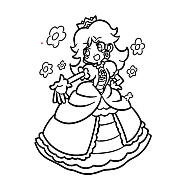Princezna Daisy pro děti omalovánka
