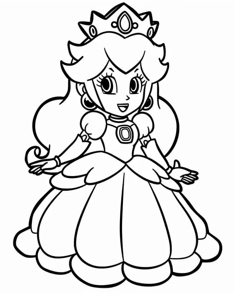 Princezna Daisy z Mario Bros omalovánka