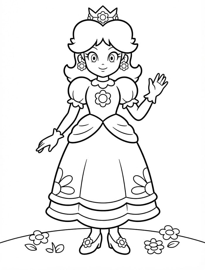 Omalovánka Princezna Daisy ze Super Maria