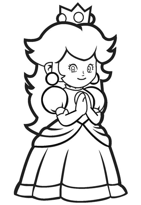 Princezna Peach k tisku omalovánka