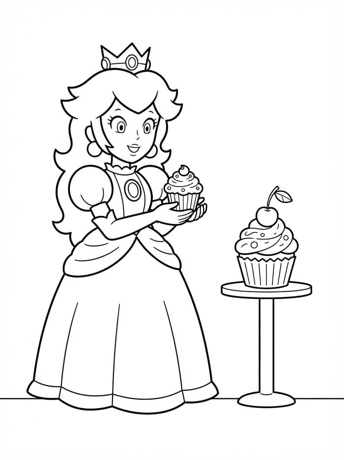 Princezna Peach omalovánka zdarma omalovánka