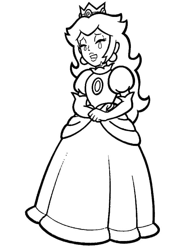 Princezna Peach pro 1leté děti omalovánka