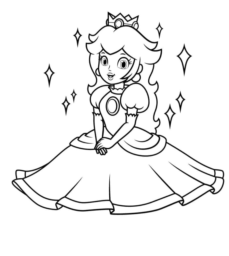 Omalovánka Princezna Peach pro děti