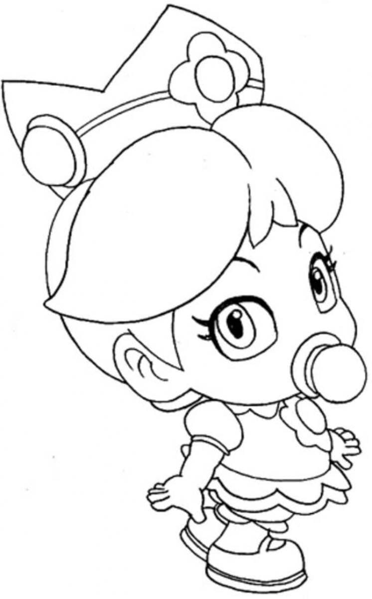 Princezna Peach tisknutelná omalovánka