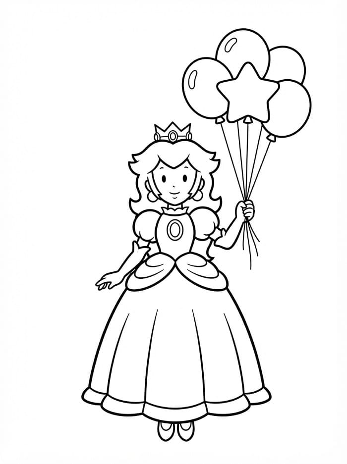 Princezna Peach z Maria omalovánka
