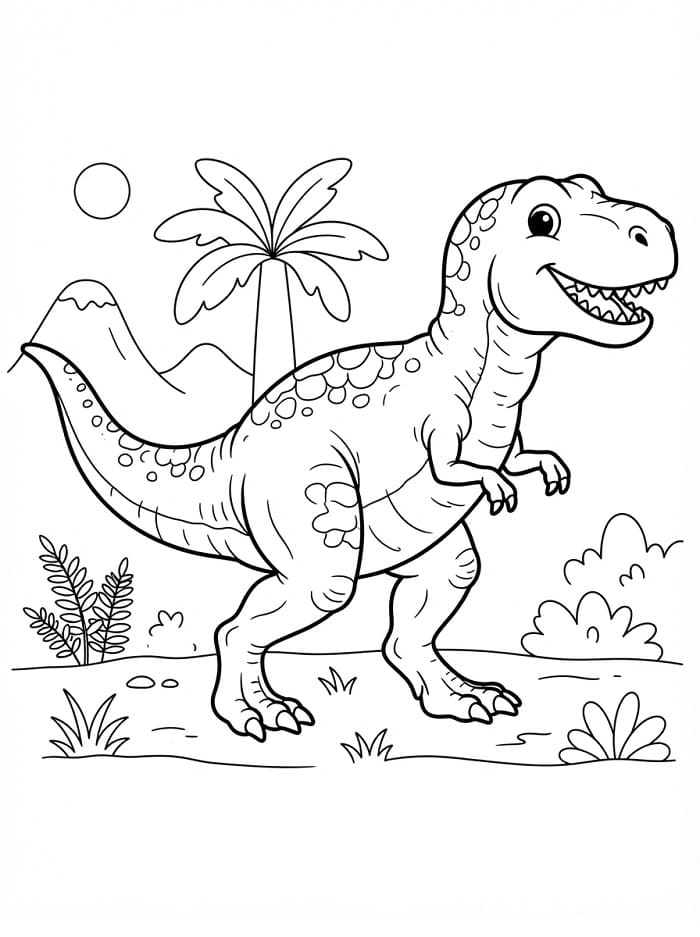 Realistický T-Rex omalovánka