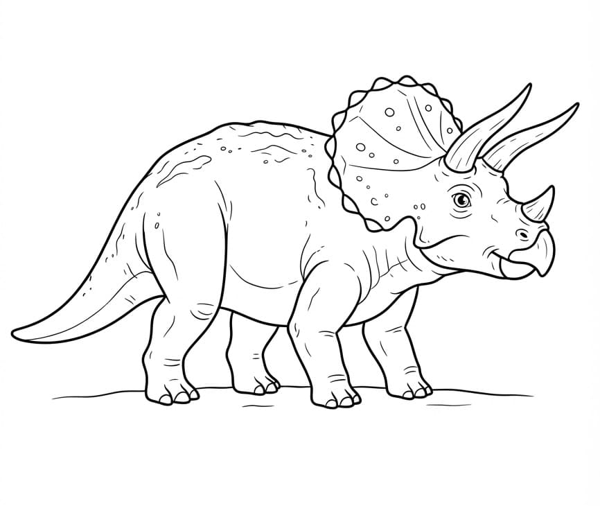 Realistický Triceratops omalovánka
