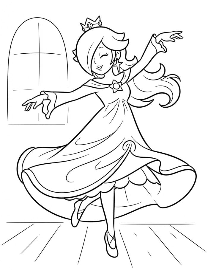 Rosalina Nintendo omalovánka