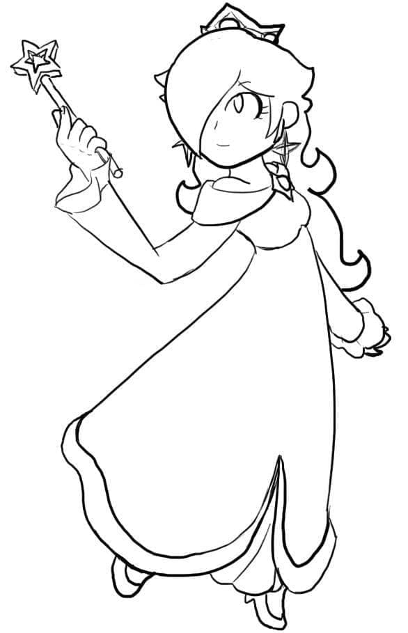 Rosalina omalovánka zdarma omalovánka