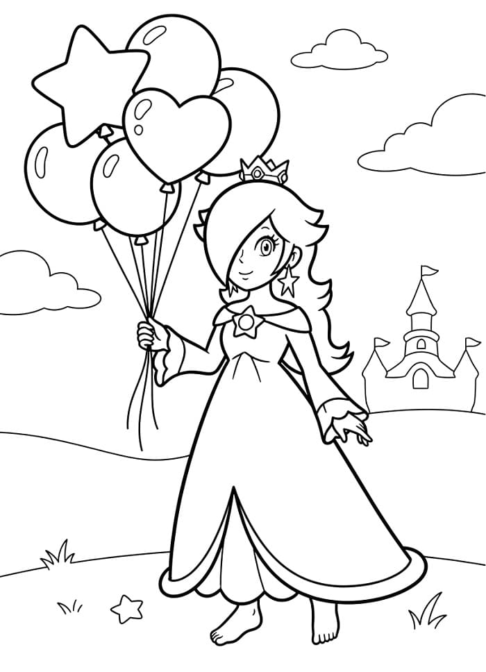 Omalovánka Rosalina s balónky