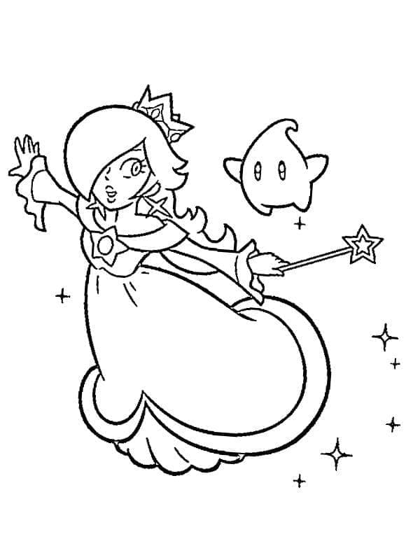 Rosalina zdarma omalovánka