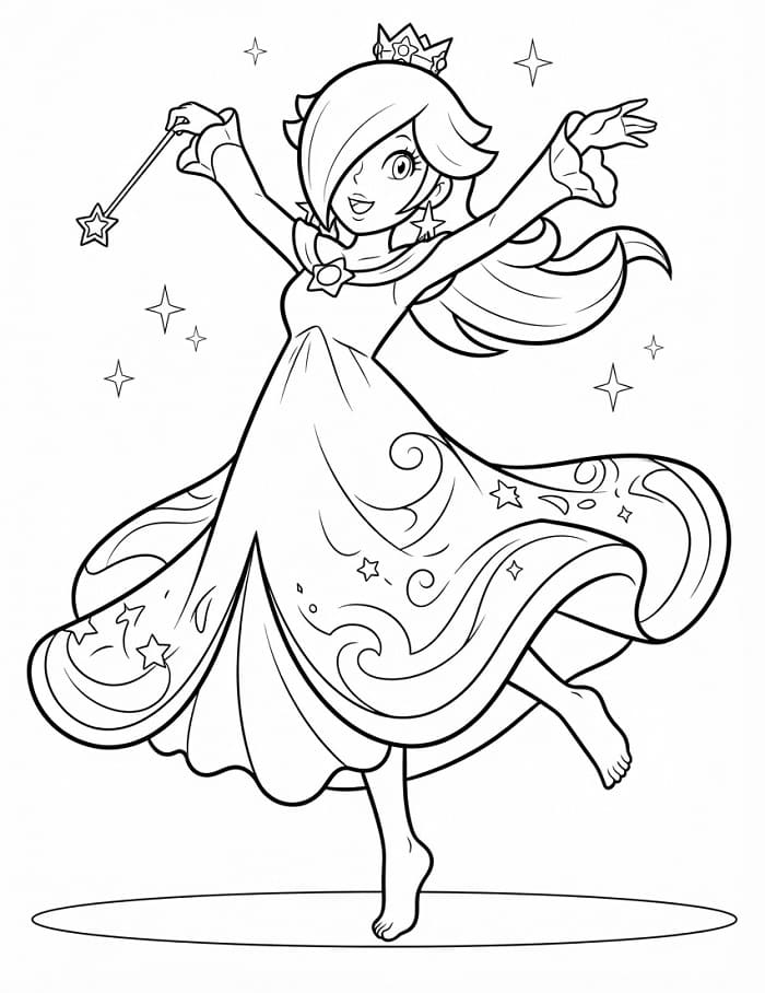 Omalovánka Rosalina ze Super Maria