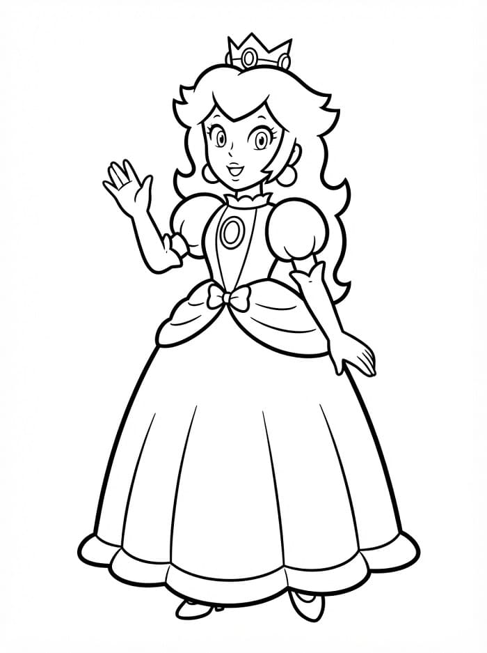 Skvělá princezna Peach omalovánka