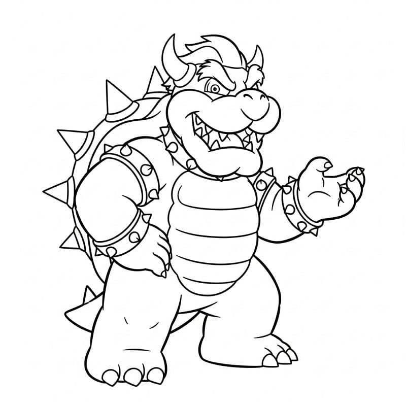 Skvělý Bowser omalovánka