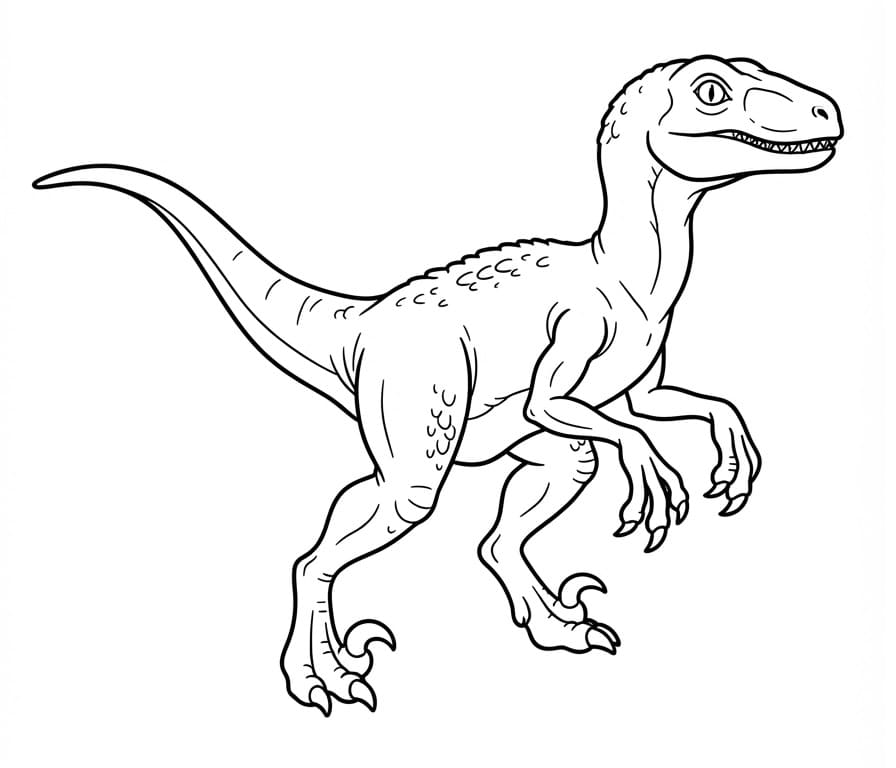 Omalovánka Skvělý Velociraptor