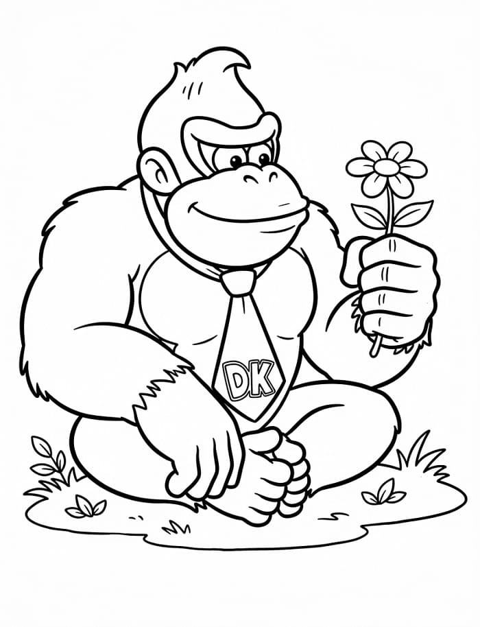 Snadný Donkey Kong omalovánka