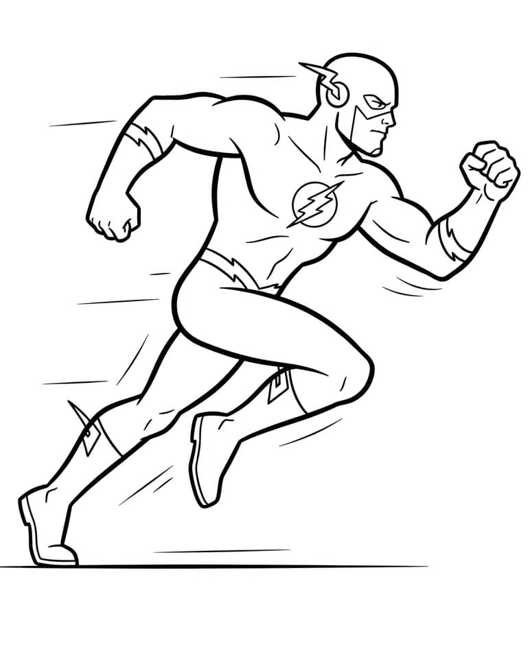 Superhrdina Flash omalovánka