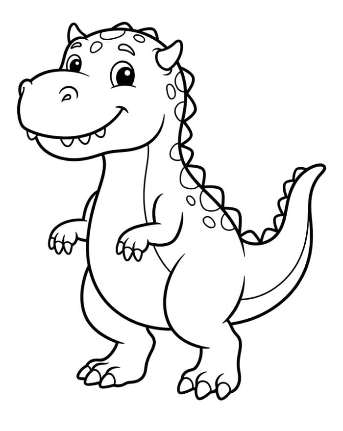 T-Rex k vytisknutí omalovánka