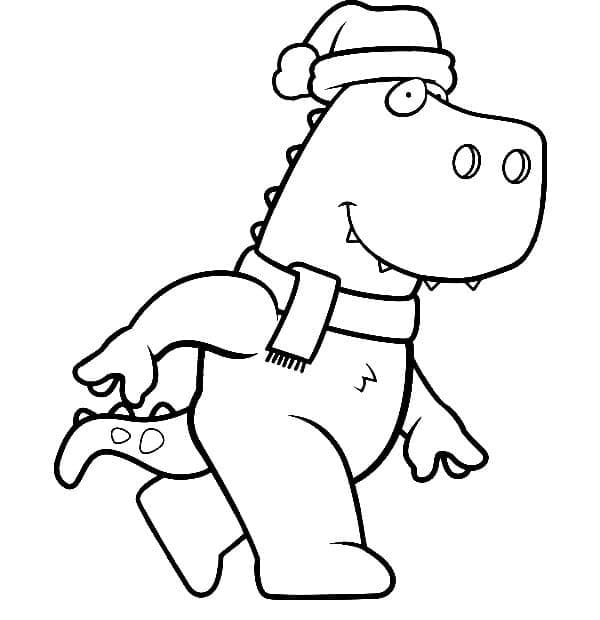 T-Rex k vytištění pro děti omalovánka