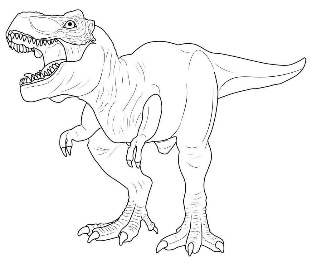 T-Rex omalovánka zdarma omalovánka