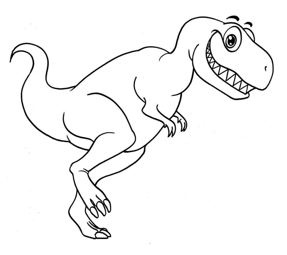 T-Rex pro děti omalovánka