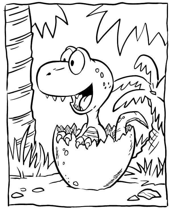 T-Rex tisknutelný omalovánka