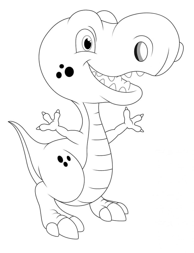 T-Rex zadarmo omalovánka