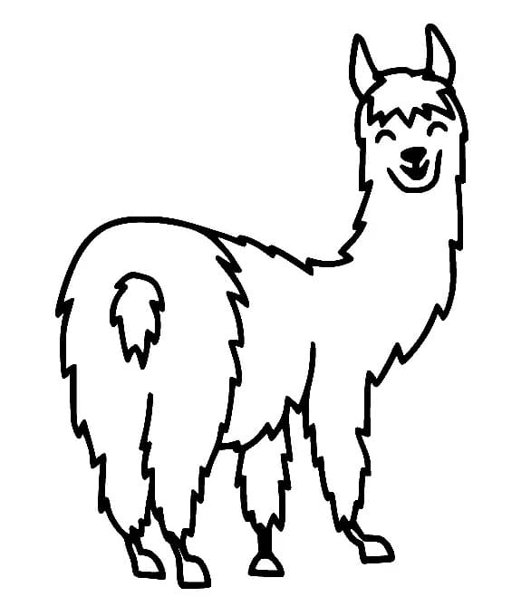 Tisknutelná lama zdarma omalovánka
