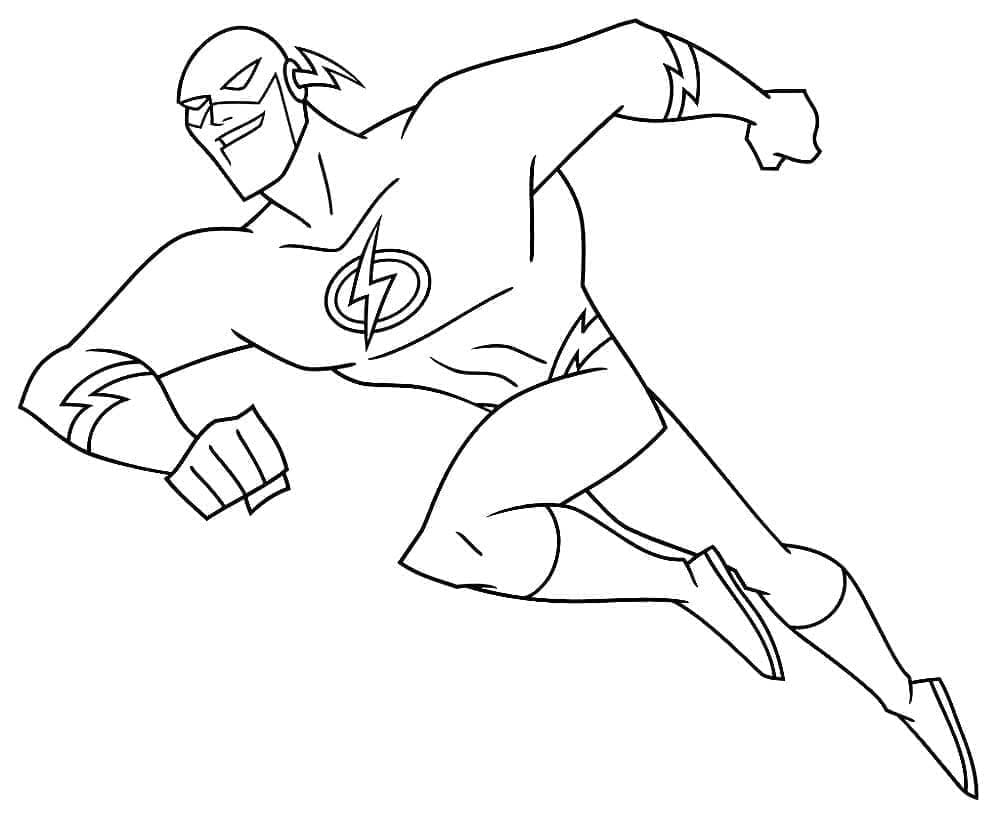 Tisknutelný Flash zadarmo omalovánka