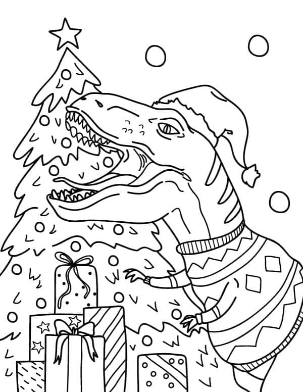 Tisknutelný T-Rex zdarma omalovánka