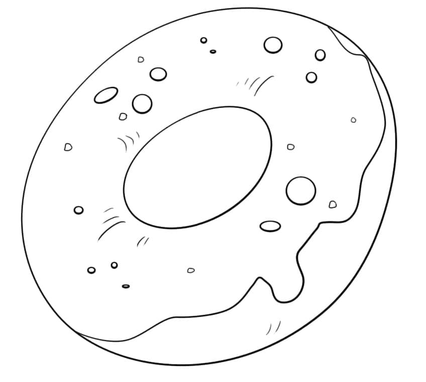 Omalovánka Tisknutelný donut zadarmo