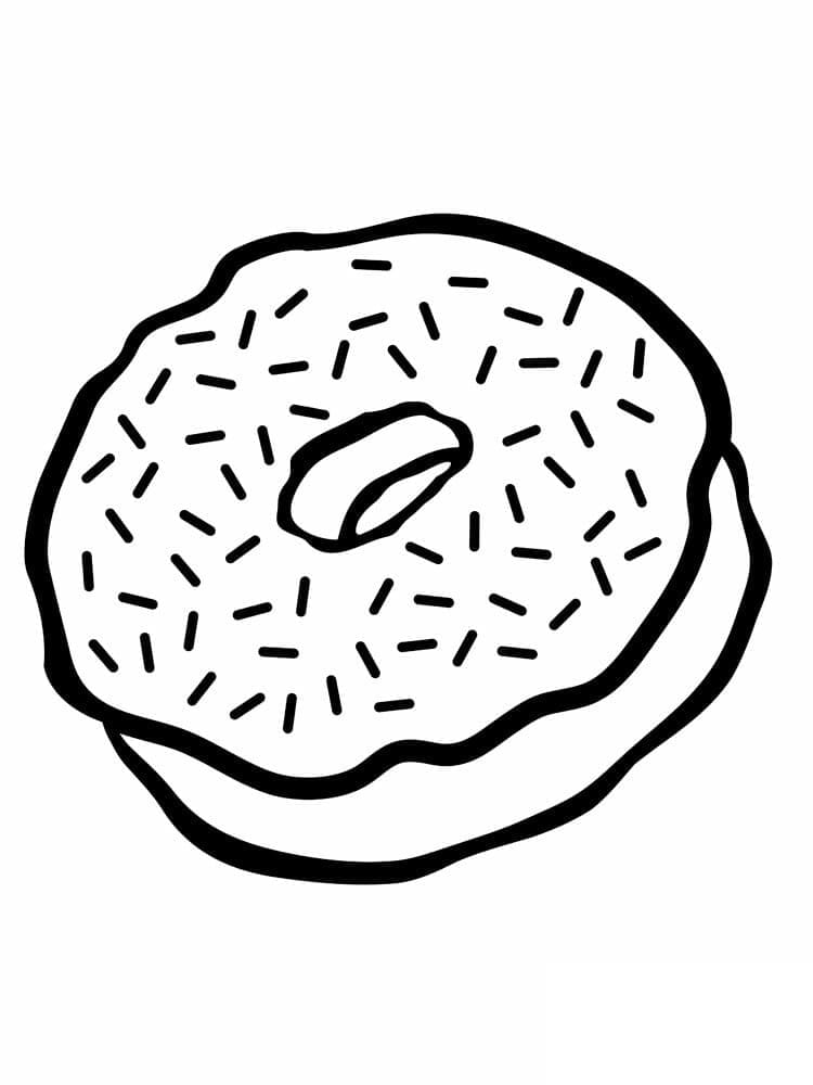 Omalovánka Tisknutelný obrázek donutu