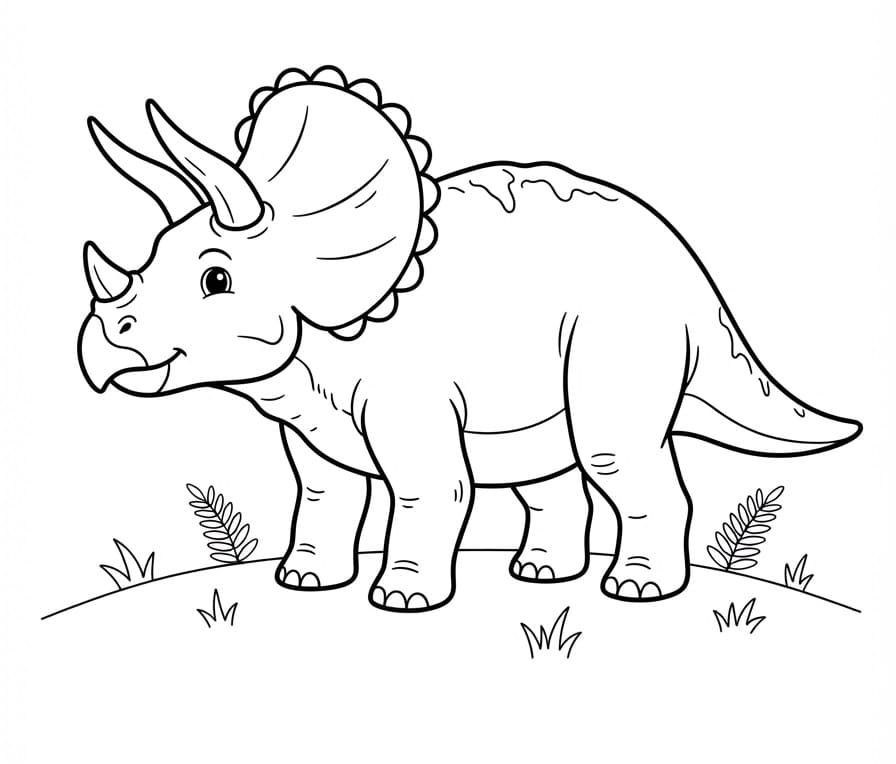 Triceratops omalovánky