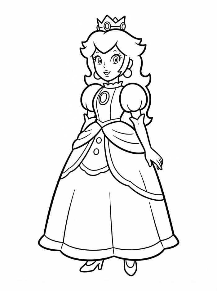 Úžasná princezna Peach omalovánka
