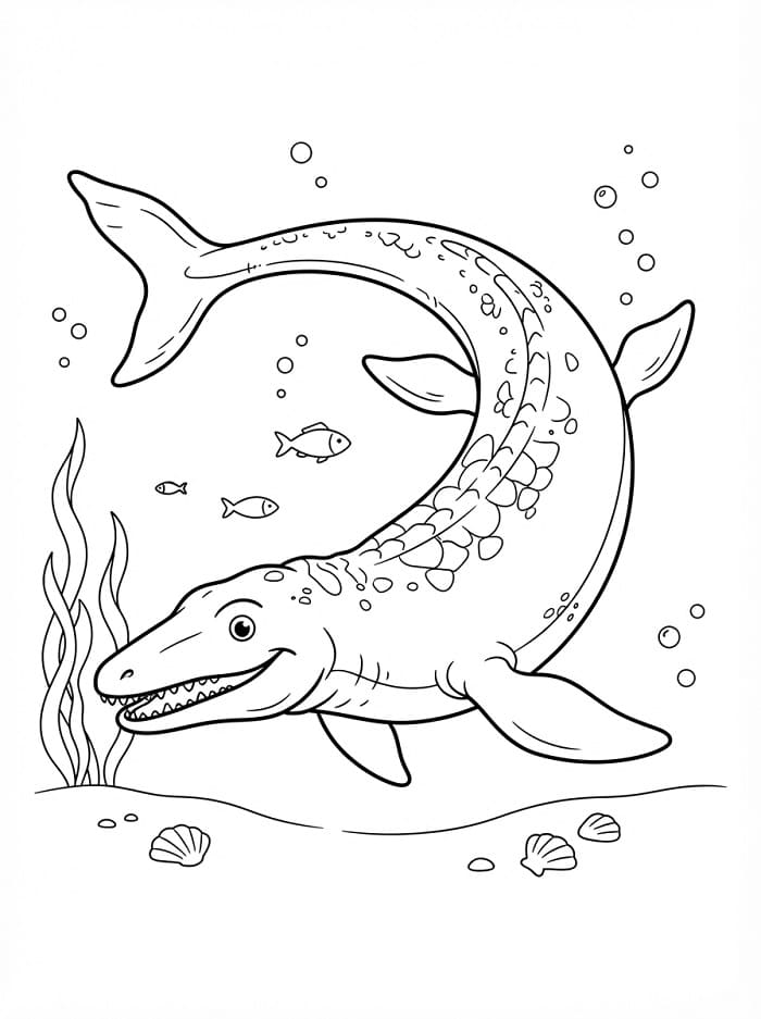 Úžasný Mosasaurus omalovánka