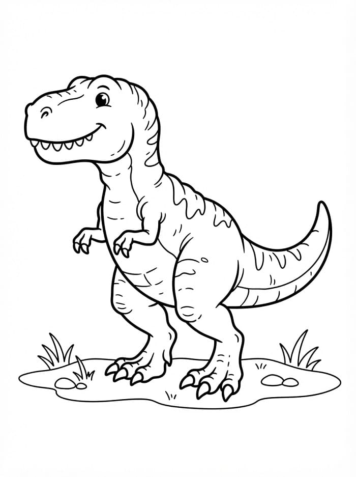 Úžasný T-Rex omalovánka
